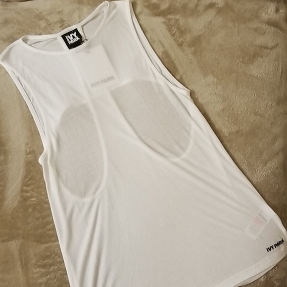 Ivy Park Layered Back White L Tank Top - Picture 5 of 12